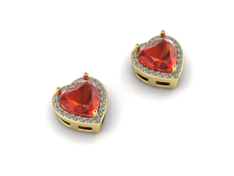 297 Earrings in the form of a heart 3DM STL 3D Print Model