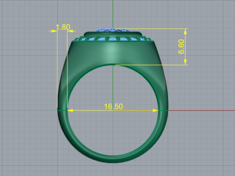 302 Ring with finger size 1650mm 3DM STL Modèles 3D en vedette
