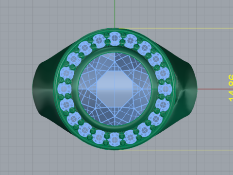 302 Ring with finger size 1650mm 3DM STL Modèles 3D en vedette