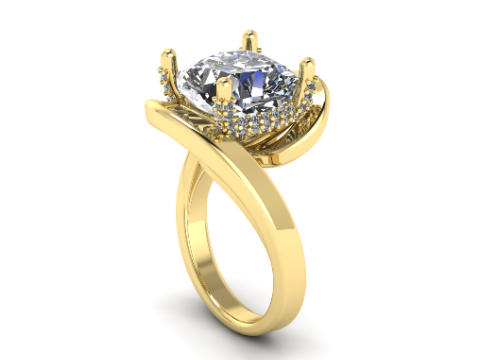 303 Ring with finger size 1780mm 3DM 3DM STL 3D Baskı Modeli