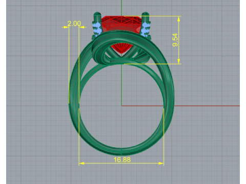 303 Ring with finger size 1780mm 3DM 3DM STL 3D Print Model