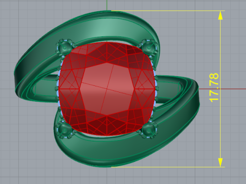 303 Ring with finger size 1780mm 3DM 3DM STL 3D Baskı Modeli
