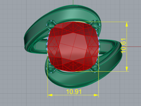 303 Ring with finger size 1780mm 3DM 3DM STL 3D Baskı Modeli