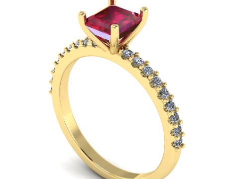 310 Wedding ring with a finger size 1750mm 3DM STL 3D Baskı Modeli