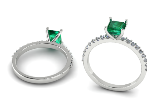 310 Wedding ring with a finger size 1750mm 3DM STL 3D Baskı Modeli