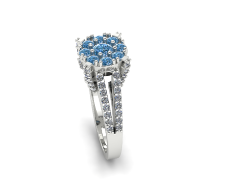 311 Ring with many stones 3DM STL 3D Принт Модель