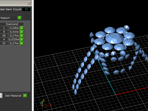 311 Ring with many stones 3DM STL 3D Принт Модель