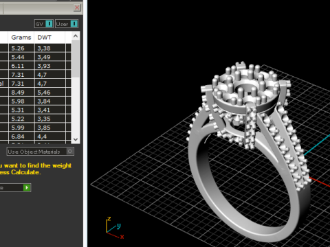 311 Ring with many stones 3DM STL 3D Принт Модель