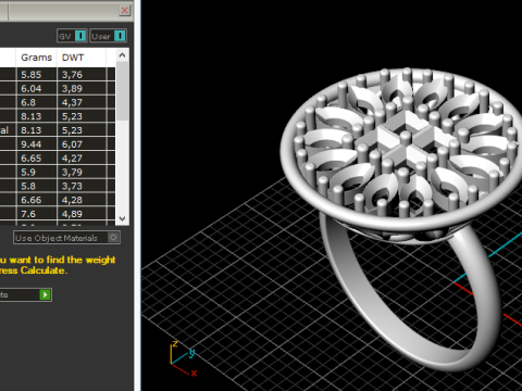 313 Womens ring with stones 3DM STL 3D-printmodel