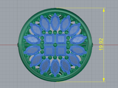 313 Womens ring with stones 3DM STL 3D-printmodel