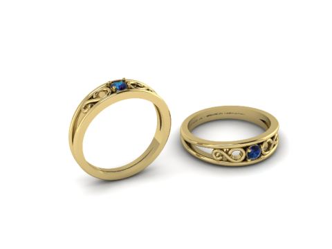 314 Ring with patterns 3DM STL Modèles 3D en vedette