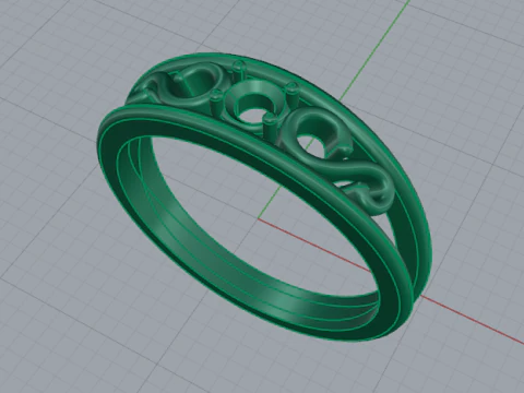 314 Ring with patterns 3DM STL 3D Print Model