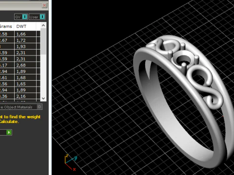 314 Ring with patterns 3DM STL 3D Print Model