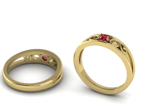 314 Ring with patterns 3DM STL 3D Print Model