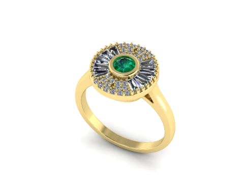 315 Womens ring with places of different stones 3DM STL 3D Print Model