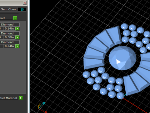 315 Womens ring with places of different stones 3DM STL 3D Print Model