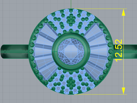 315 Womens ring with places of different stones 3DM STL 3D Print Model