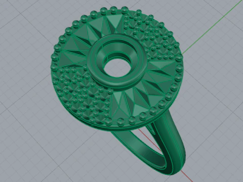 315 Womens ring with places of different stones 3DM STL 3D Print Model