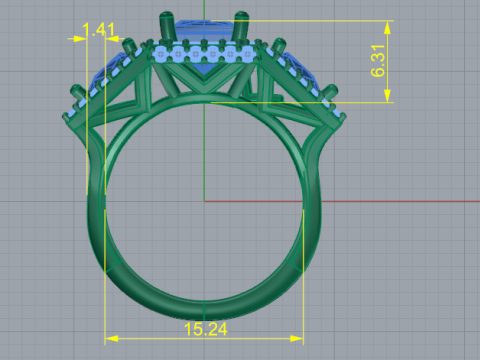 316 Ring for women 3DM STL 3D 打印模型