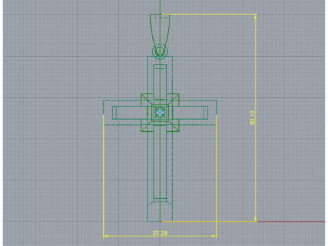317 Pendant cross 3DM STL Modelo de Impressão 3D