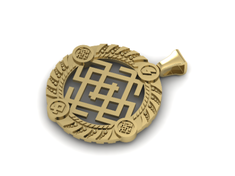 317 Pendant cross 3DM 318 Amulet Belobog or Svarozhich 3DM STL 3D प्रिंट मॉडल