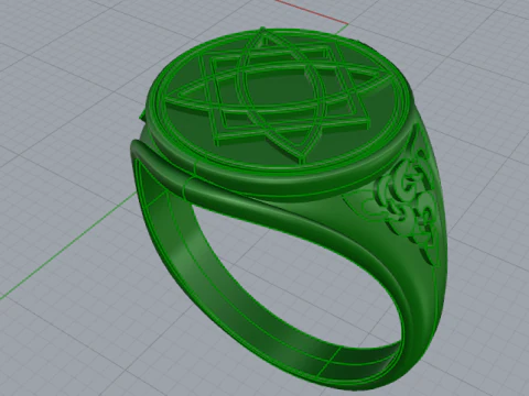 319 Mens ring with patterns 3DM STL 3D Print Model
