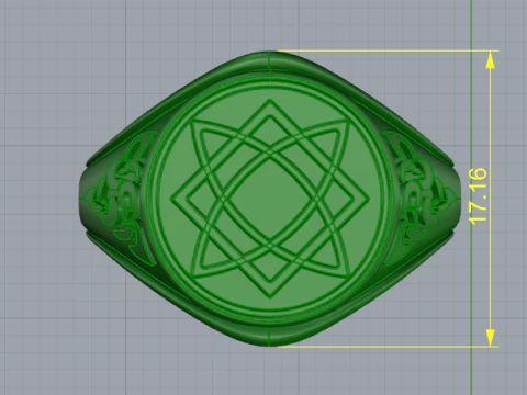 319 Mens ring with patterns 3DM STL 3D Print Model