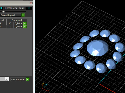 320 mens ring with stones 3DM STL 3D Print Model