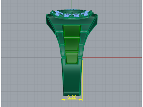 320 mens ring with stones 3DM STL Modello di stampa 3D