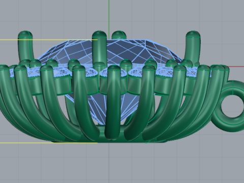 321 Pendant with stones 3DM STL Model Cetak 3D