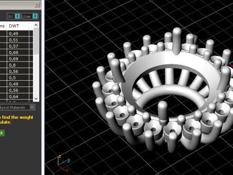 321 Pendant with stones 3DM STL Model Cetak 3D