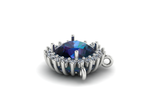 321 Pendant with stones 3DM STL Model Cetak 3D