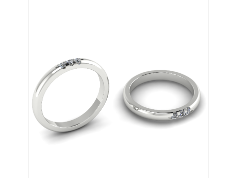 322 Wedding ring with stones 3DM STL Modèles 3D en vedette