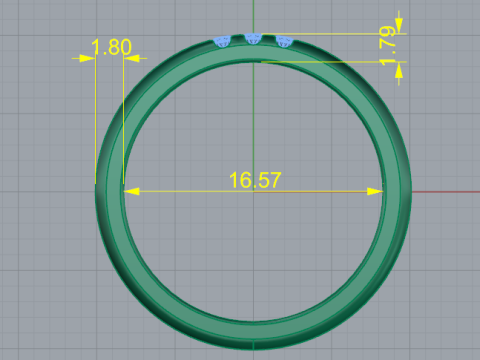 322 Wedding ring with stones 3DM STL Modèles 3D en vedette