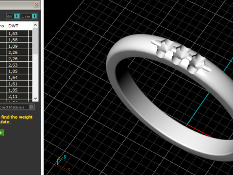 322 Wedding ring with stones 3DM STL Modèles 3D en vedette