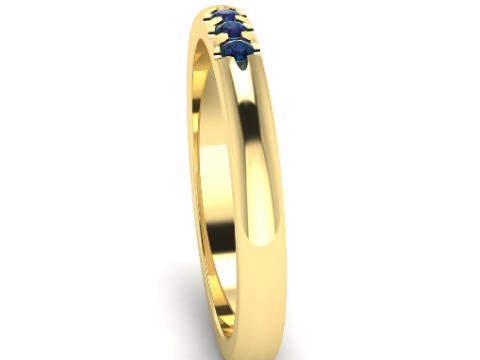 322 Wedding ring with stones 3DM STL Modèles 3D en vedette