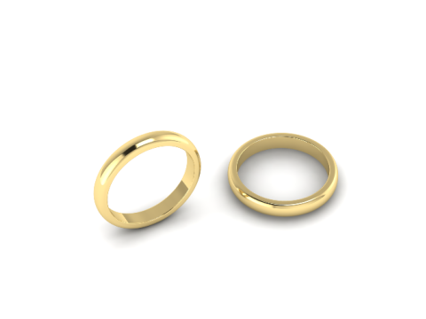 323 Smooth engagement ring 3DM STL 3D Baskı Modeli
