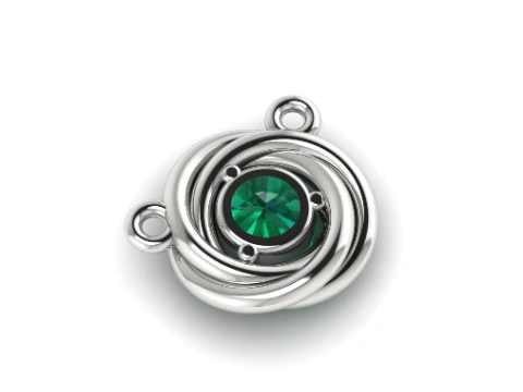 325 Pendant with stone 3DM STL 3D Print Model