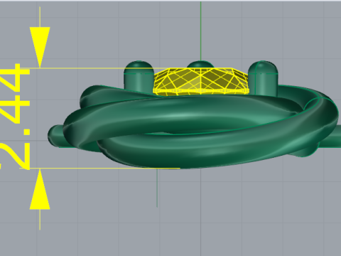 325 Pendant with stone 3DM STL 3D Print Model