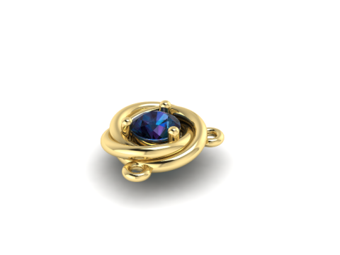 325 Pendant with stone 3DM STL 3D Print Model