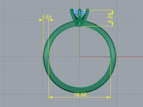 327 Engagement ring 3DM STL Model do druku 3D
