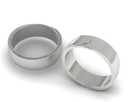 329 Womens ring with stones 3DM 330 Wedding ring 3DM STL 3D Print Model