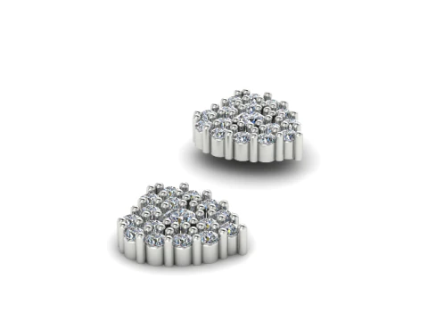 331 ハート型イヤリング 3DM STL 3Dプリントモデル