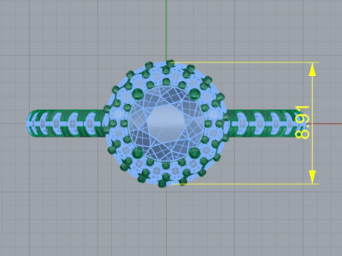 334 Womens ring with stones 3DM STL 3D Print Model