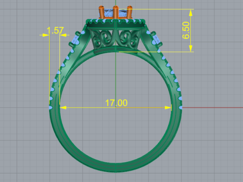 338 Female ring 3DM STL 3D Baskı Modeli