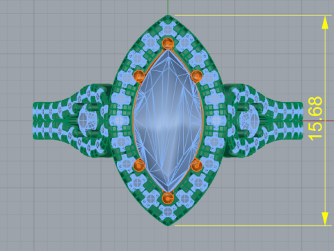 338 Female ring 3DM STL 3D Baskı Modeli