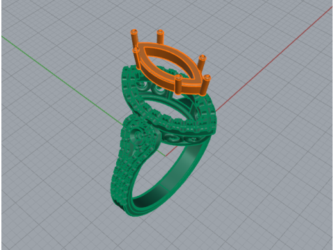 338 Female ring 3DM STL 3D Baskı Modeli