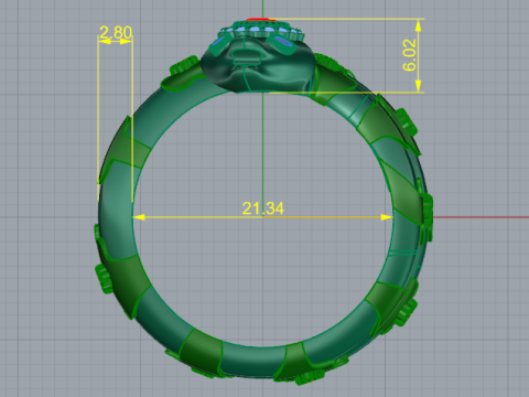 339 Ring snake 3DM STL 3D Print Model