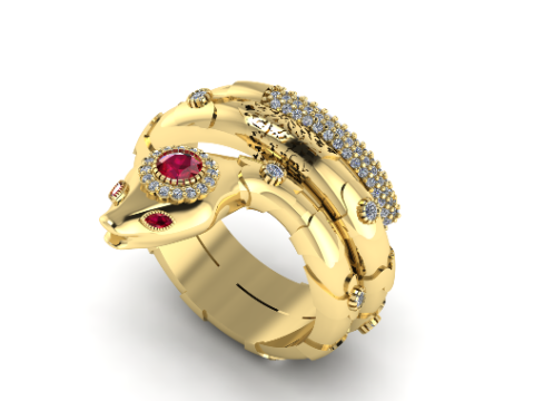 339 Ring snake 3DM STL 3D Print Model