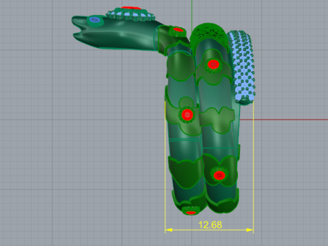 339 Ring snake 3DM STL 3D Print Model